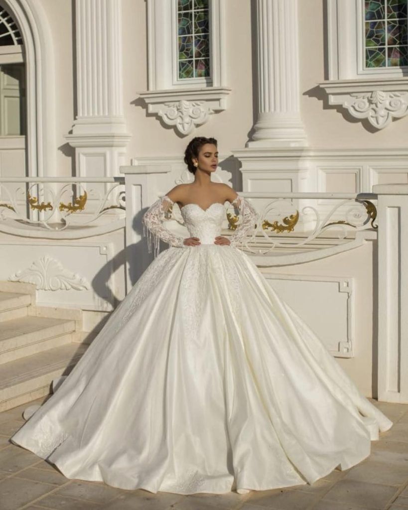 turkish wedding dress Got my custom made in turkey :-) : r/weddingdress dress jackets for women Princess A Line Wedding Dress